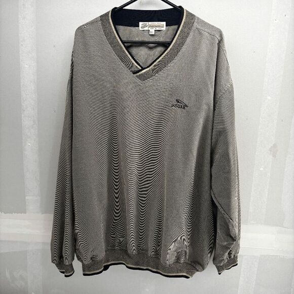 Vintage Akwa Jaguar Car Brand Pullover‎ Pocketed Jacket Made in USA Mens 2XL EUC